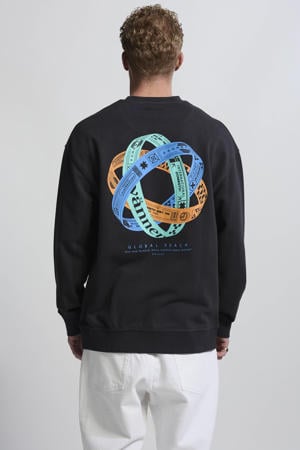 sweater met backprint zwart
