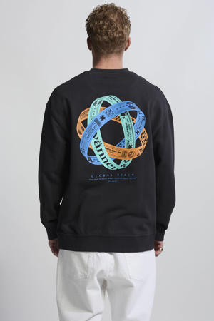 sweater met backprint zwart
