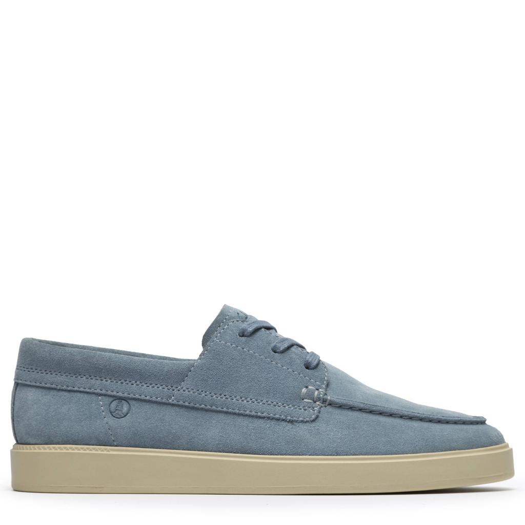 Blauwe heren Clarks suède bootschoenen met veters