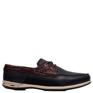 Orson Sail leren bootschoenen donkerblauw