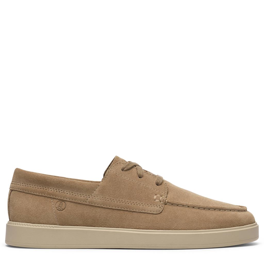 Beige heren Clarks suède bootschoenen met veters