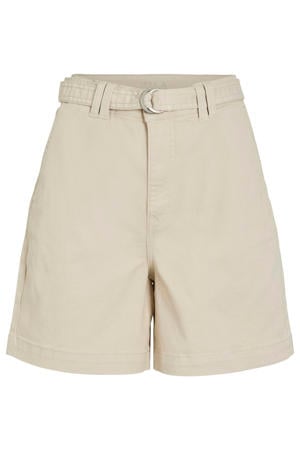 denim regular high waist short beige