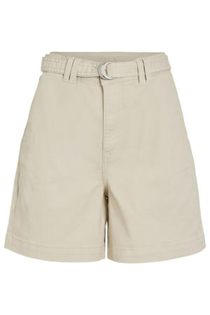 denim regular high waist short beige