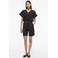 VILA high waist bermuda short met linnen zwart
