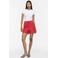 VILA regular high waist casual short met linnen