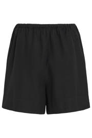thumbnail: VILA regular high waist casual short met linnen zwart