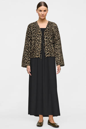 top met panterprint bruin