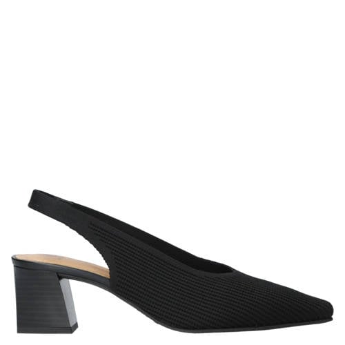 Miss Elastic New Paris slingback pumps blokhak zwart afbeelding