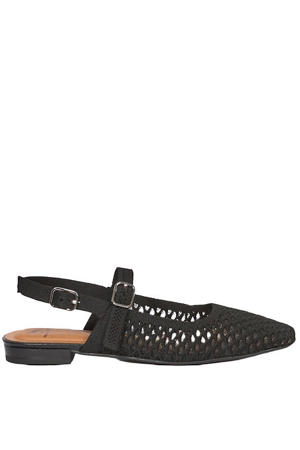 Bella slingback loafers zwart