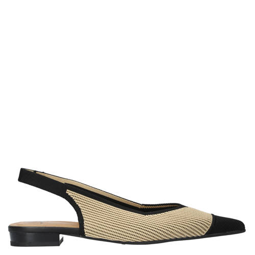 Miss Elastic Marni slingback loafers beige/zwart afbeelding