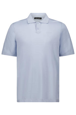 regular polo fijn gebreid lichtblauw