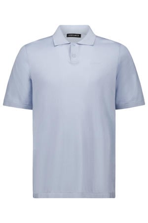regular polo fijn gebreid lichtblauw