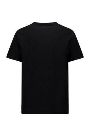 regular T-shirt zwart