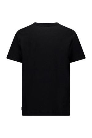 regular T-shirt zwart
