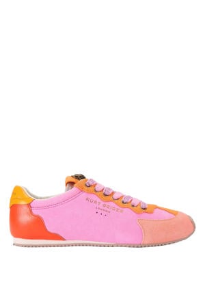 Islington suède sneakers met strass roze/oranje