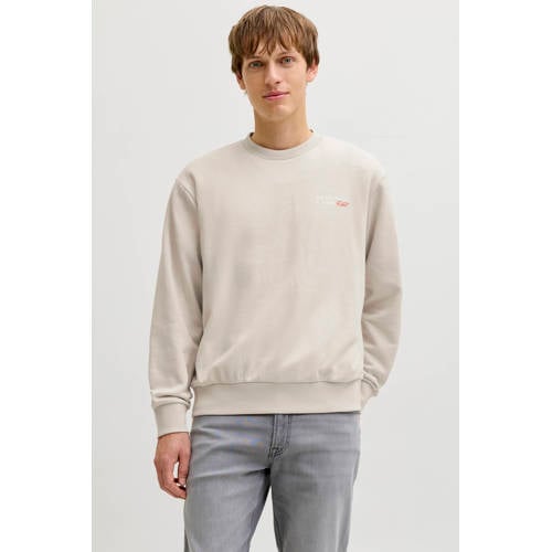 JJ REBEL sweater met backprint beige afbeelding