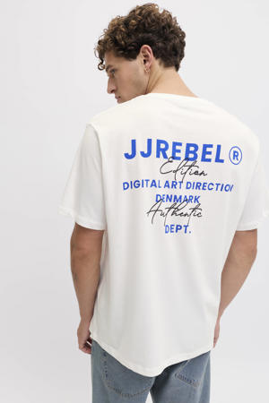 relaxed T-shirt met backprint wit