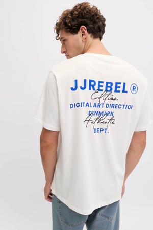 relaxed T-shirt met backprint wit