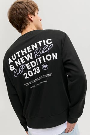 sweater met backprint zwart