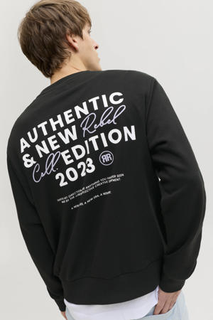 sweater met backprint zwart
