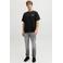 JJ REBEL relaxed T-shirt met backprint zwart