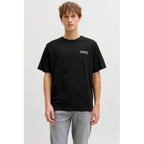 JJ REBEL relaxed T-shirt met backprint zwart afbeelding