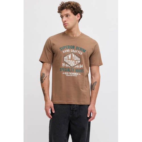 JJ REBEL regular T-shirt bruin afbeelding