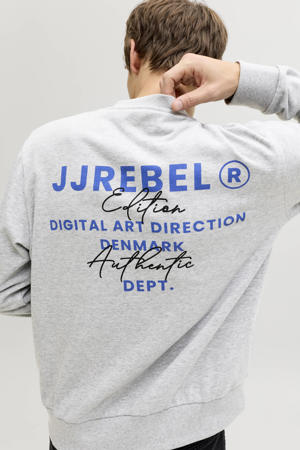 sweater met backprint grijs