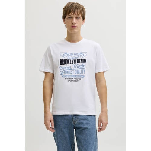 JJ REBEL regular T-shirt wit afbeelding