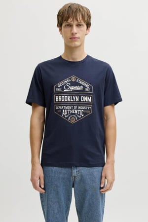 regular T-shirt donkerblauw