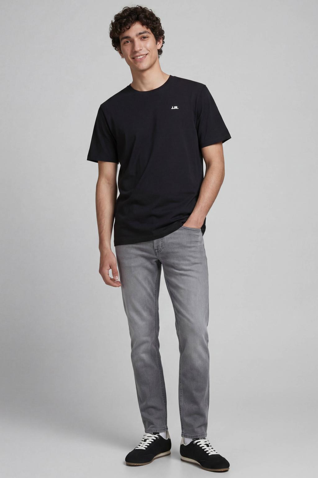 JJ REBEL JREBADAM JJCRAFT tapered jeans grey denim