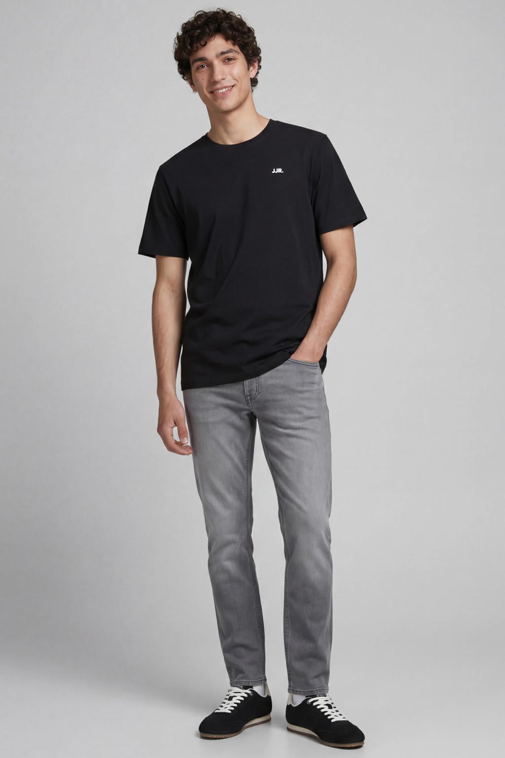 JJ REBEL tapered jeans - grey denim