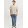JJ REBEL relaxed T-shirt met backprint beige