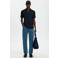 Selected regular polo gebreid donkerblauw