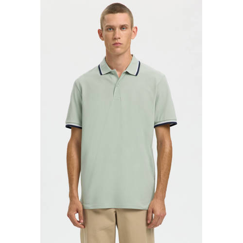SELECTED HOMME slim polo lichtgroen afbeelding