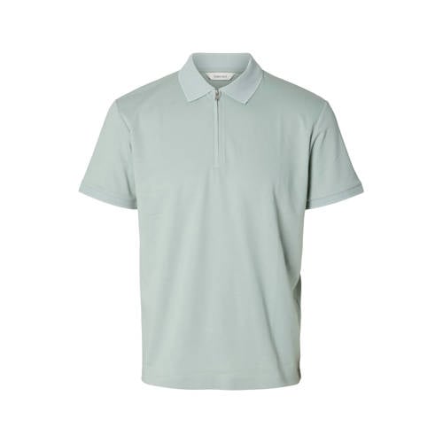 SELECTED HOMME regular polo grijsgroen afbeelding