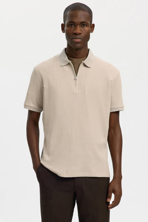 regular polo gebreid beige