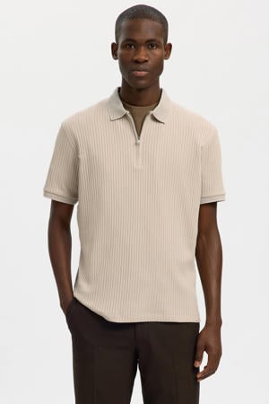 regular polo gebreid beige