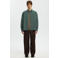 Selected regular casual overhemd groen seersucker