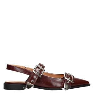 Julie lak slingback loafers bordeaux