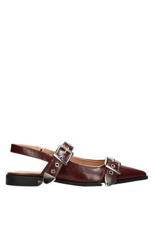 Julie lak slingback loafers bordeaux