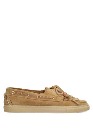 suède bootschoenen beige