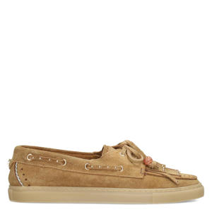 suède bootschoenen beige