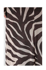 thumbnail: MS Mode maxi jurk met zebraprint beige