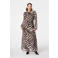 MS Mode maxi jurk met zebraprint beige