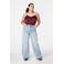 MS Mode high waist wide leg jeans light blue denim