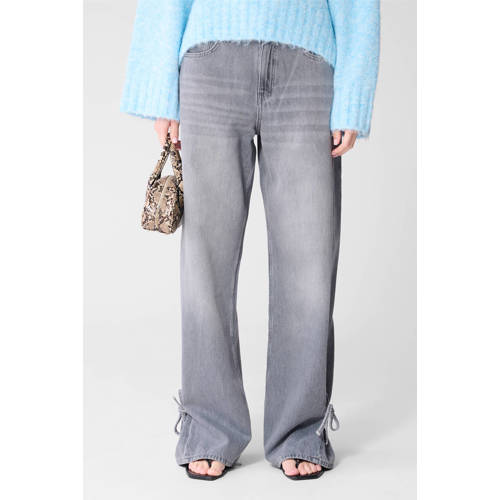 Shoeby high waist straight leg jeans grijs afbeelding