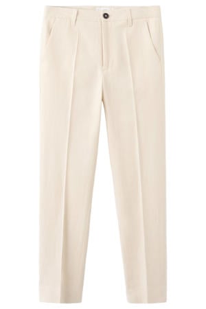 linnen pantalon lichtbeige