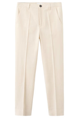 linnen pantalon lichtbeige