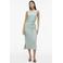 VILA midi jurk broderie turquoise